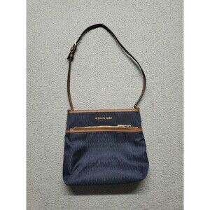 Michael Kors Women's Navy Blue MK Pattern Hand Bag Tote Purse